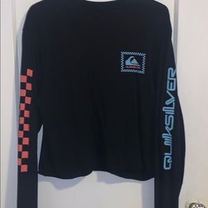 Long sleeve quicksilver cropped shirt